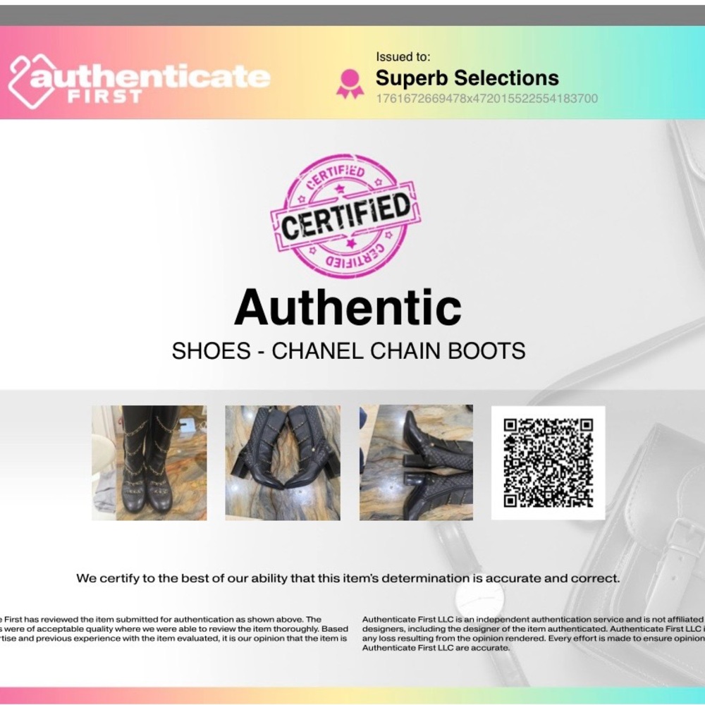 CHANEL Black Quilted Heeled Boots with Gold Accents- 37.5 - Picture 5 of 15